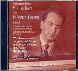 Cembal d'amour CD 132, Mindru katz Plays Chopin, Vol. 1